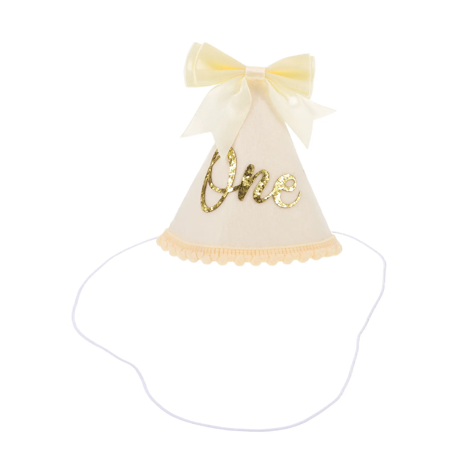 

Birthday Hat Baby Felt Crown Bow First Birthday Cone Party Hat Newborn Toddler Party Hats Boys Girls Baby Bow Hats Newborn