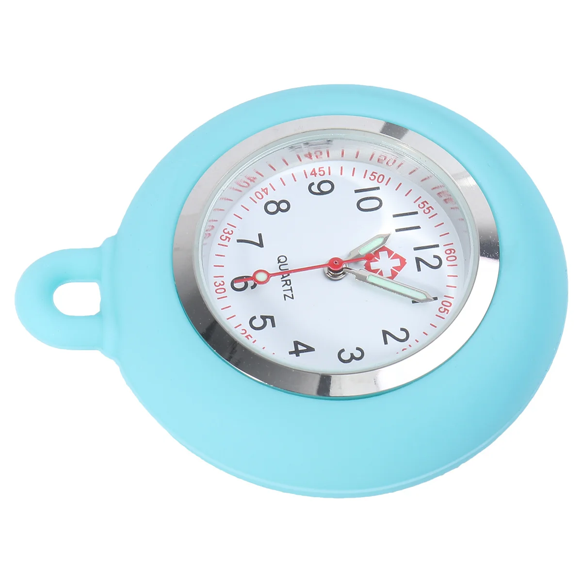 Silicone Nurse Watch Lightweight Sky Blue Portable Hanging Medical Watch Simple Style for Medical Professionals