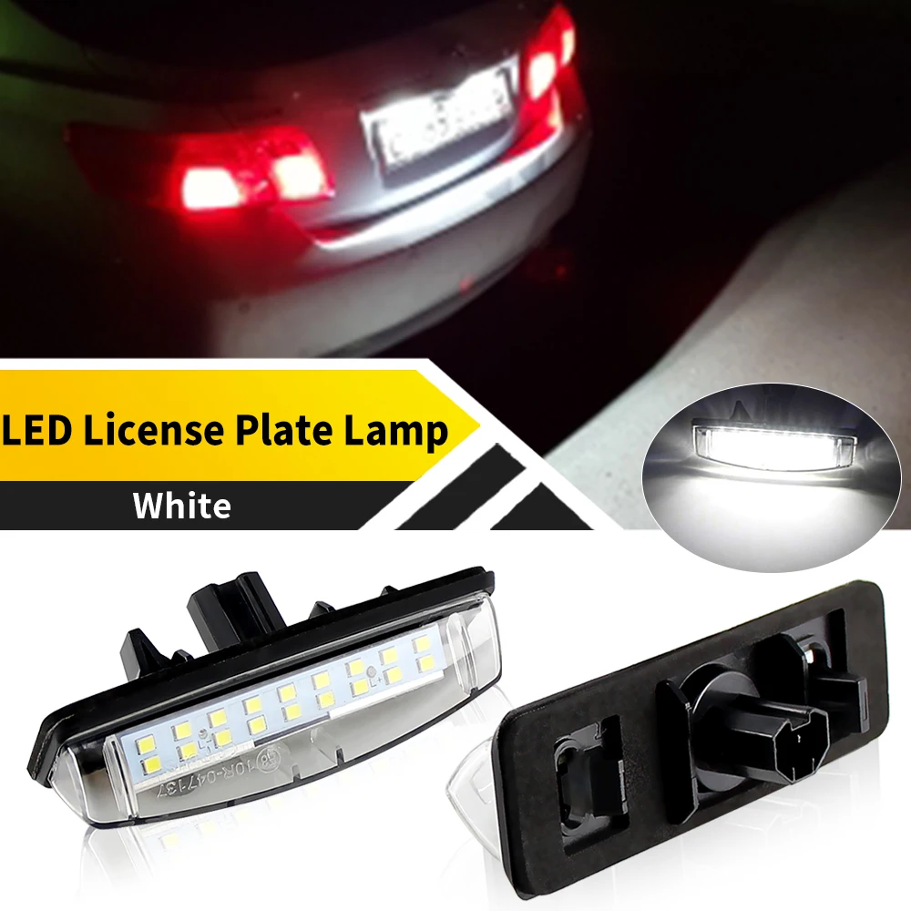 2pcs White LED License Plate Light 12V for Toyota Camry/Aurion (ACV40/GSV40)  2006-up Avensis Verso (ACM20/CLM20)