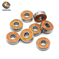 8Pcs 608-2RS ILQ-11 orange skateboard bearing for roller skates  608-2rs 8x22x7 mm  Inline skate bearing