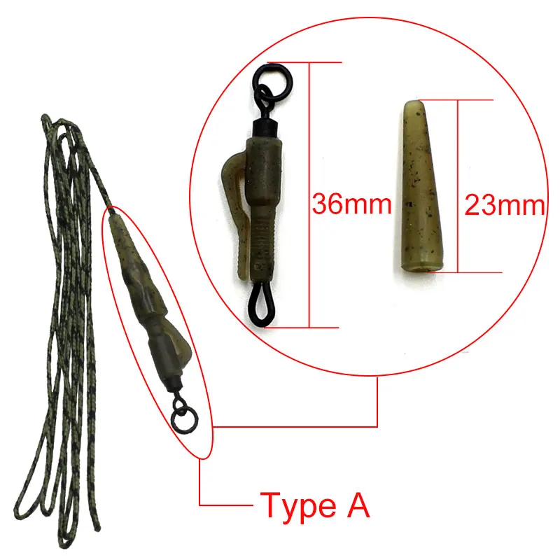 100cm Carp Fishing Lead Core Line Leader Leadcore Lead Clips 12 Braided Leader Line  Carp Hair Chod Rig For Carp Fishing Tackle