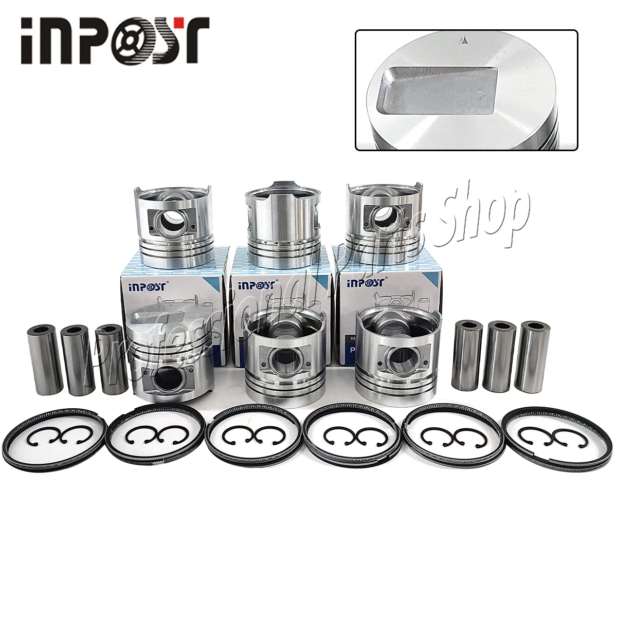 Nuevo kit de pistones y anillos STD de 94 mm para motor Mitsubishi S6S de 6 cilindros.