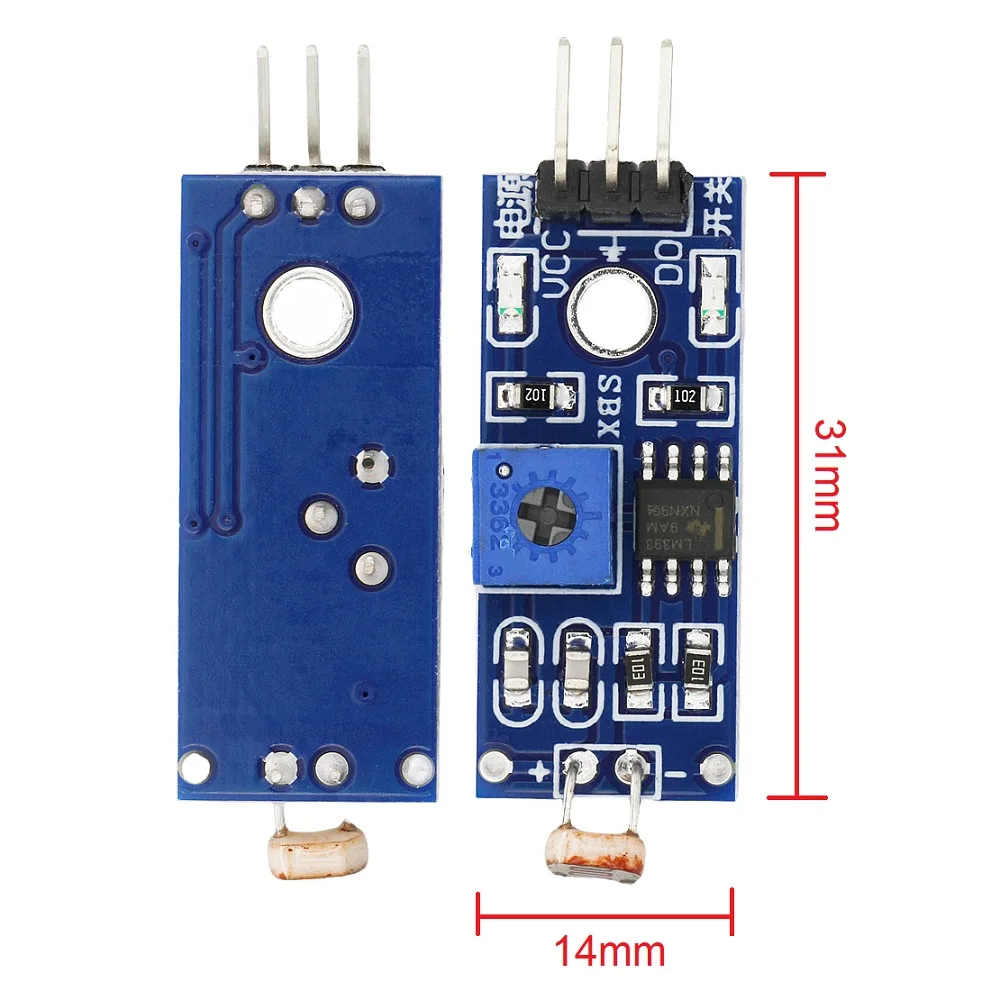 Photosensitive Sensor Module 3.3-5V 3 Pin Photoresistor Light Detection Resistance Module Photo Resistor for Arduino