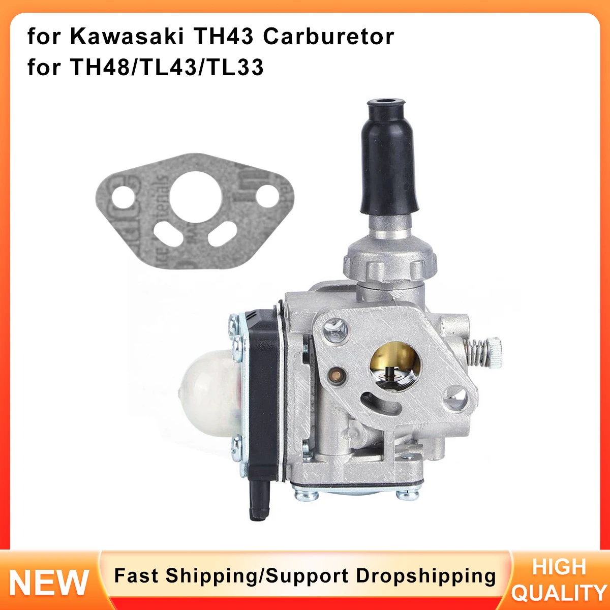 

Carburetor Kit Fit for Kawasaki TH43 TH48 KBH48A Carburetor - Brushcutter Weed Trimmer Parts