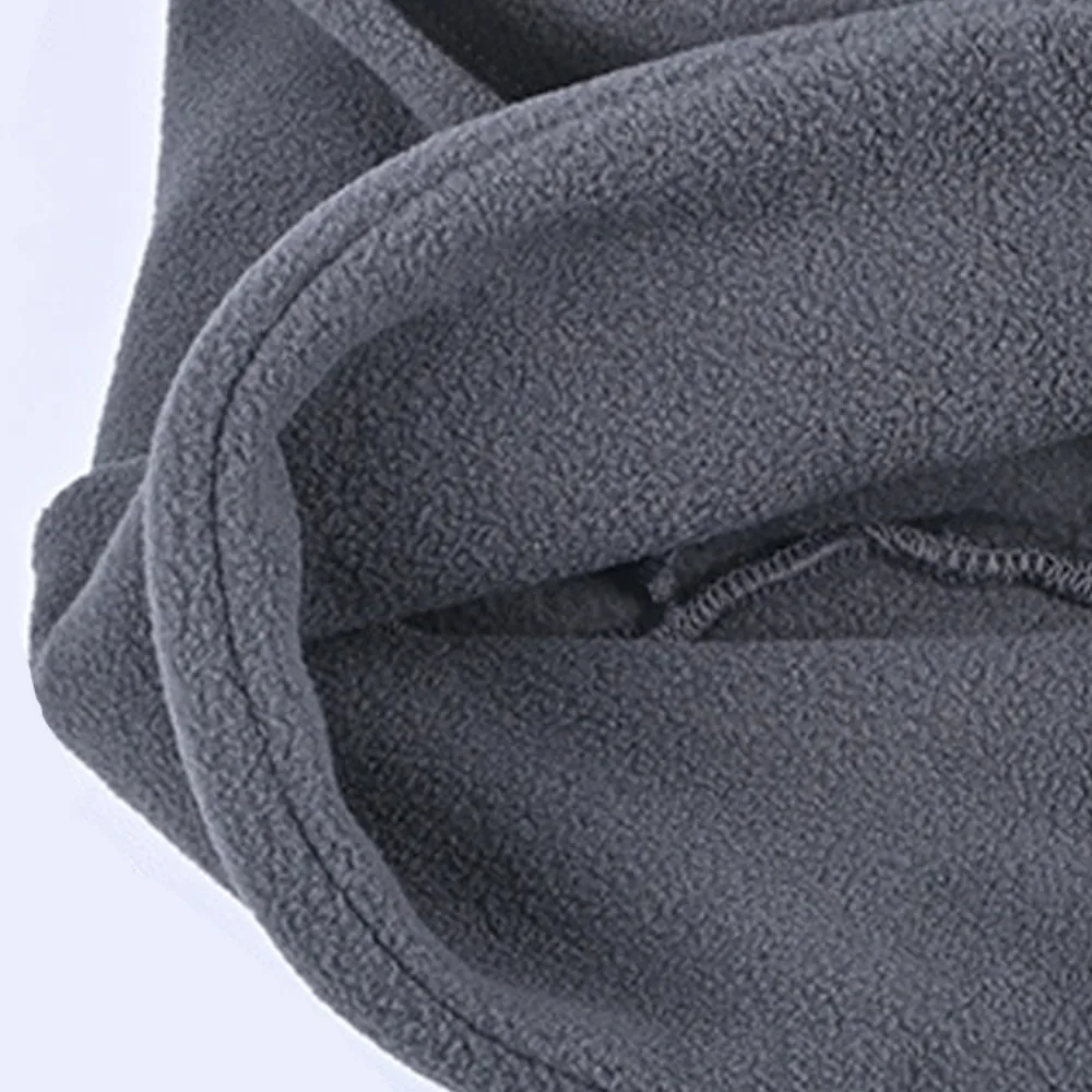 

Double Layer Balaclava Cycling Cap Fleece Neck Protection Warm Hat Mask Cold-proof Thicken Ski Windproof Cap Women Men