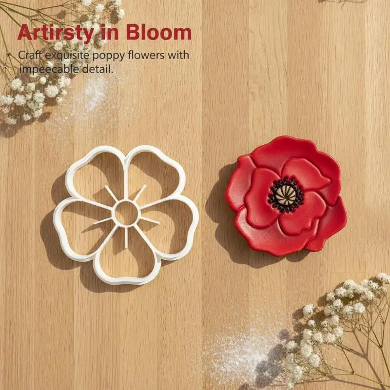 Flower Clay Cutter Mold Lightweight Plastic Demold Easily Shaping Mould for DIY Jewelry Pottery Polymer Clay Art Works