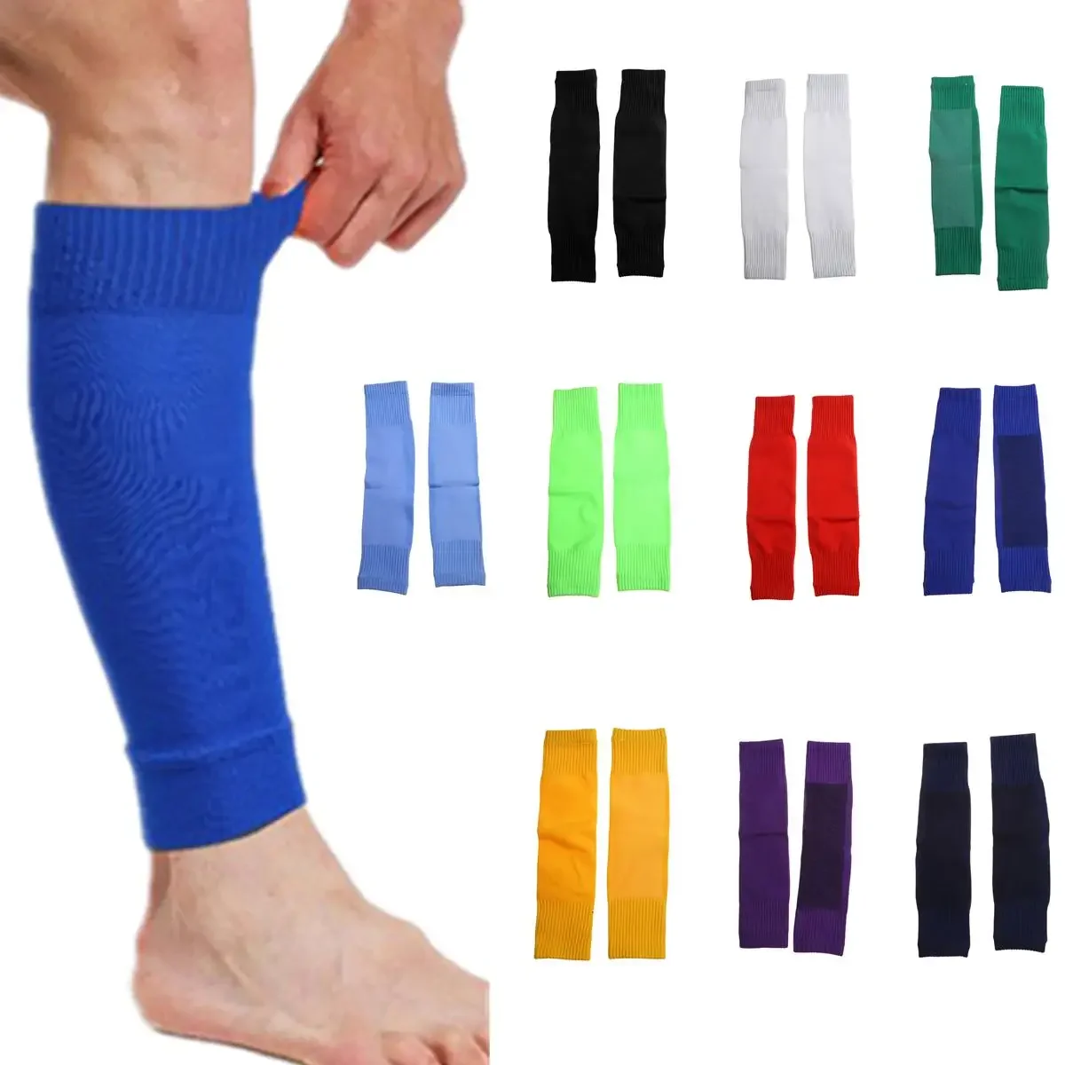 Sports Socks Adult Breathable Football Socks Men Women Leg Protection Knee Pads