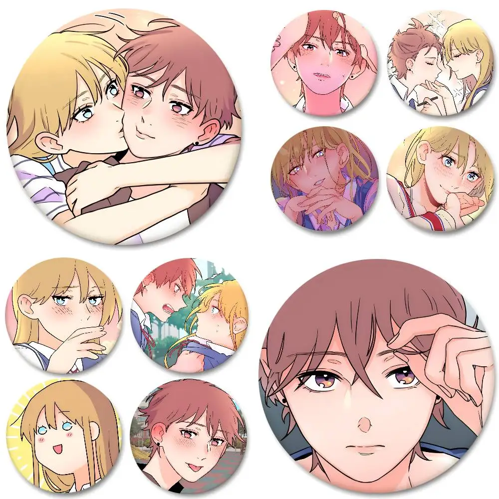 Anime Not So Shoujo Love Story Round Badge Creative Brooch Clothing Backpack Accessories Lapel Pin