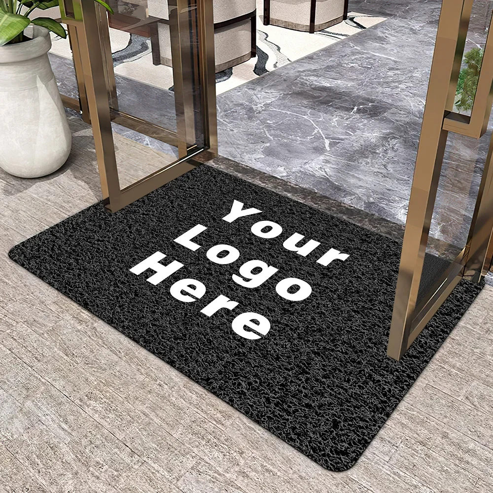 

Custom Entrance Mats Personalized Doormats for Business Logo Stores Non-Slip PVC Rugs Durable Floor Mats Office Welcome Carpet