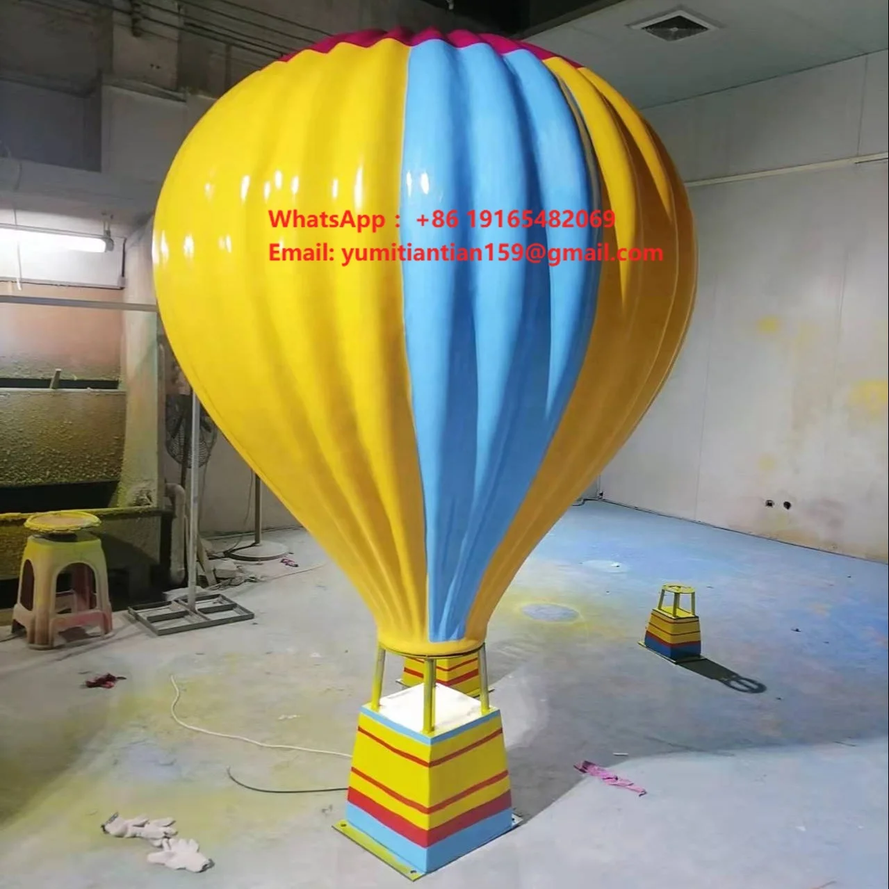 Support Customization Fiberglass Hot air Balloon Prop for Party Event Gender Reveal Balloons Hot air Balloon Backdrop