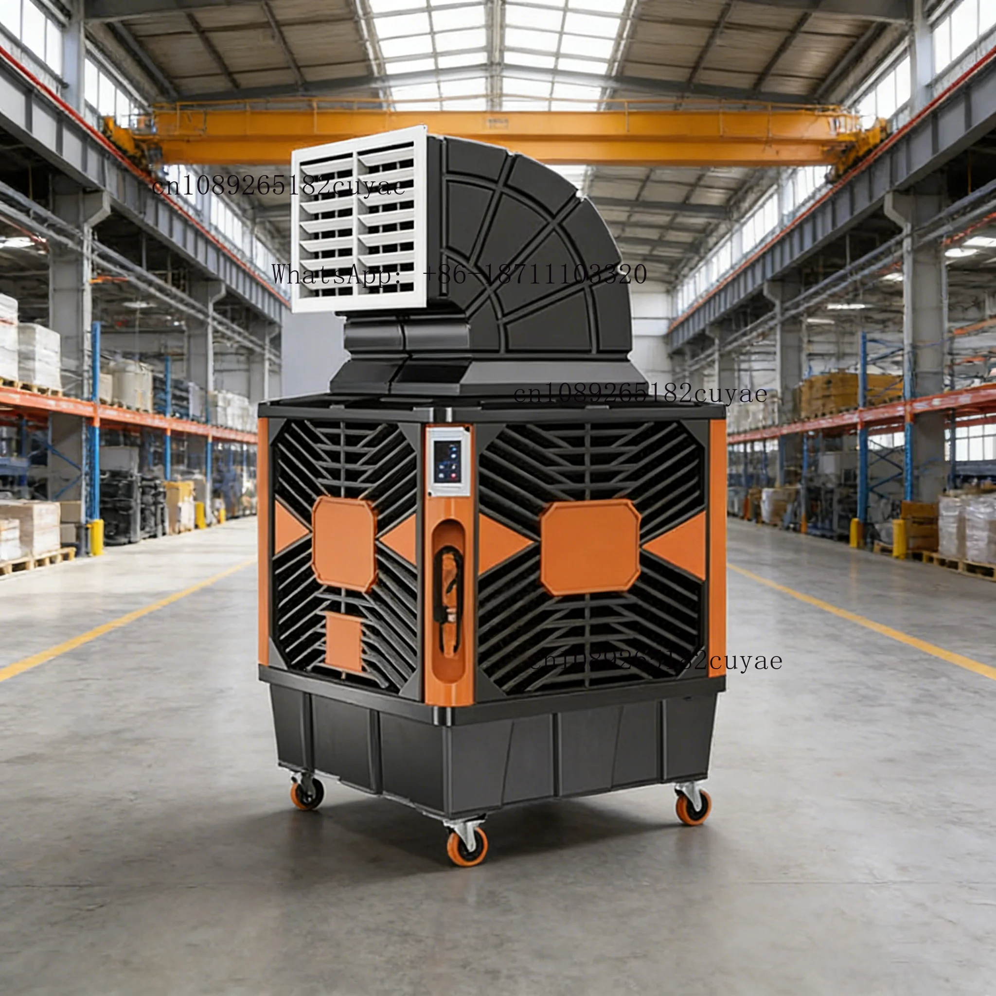 18000m³/h 3 Speed Industrial Evaporative Air Cooler 80L Mobile Water Cooling Fan for Factory Farm Warehouse Workshop