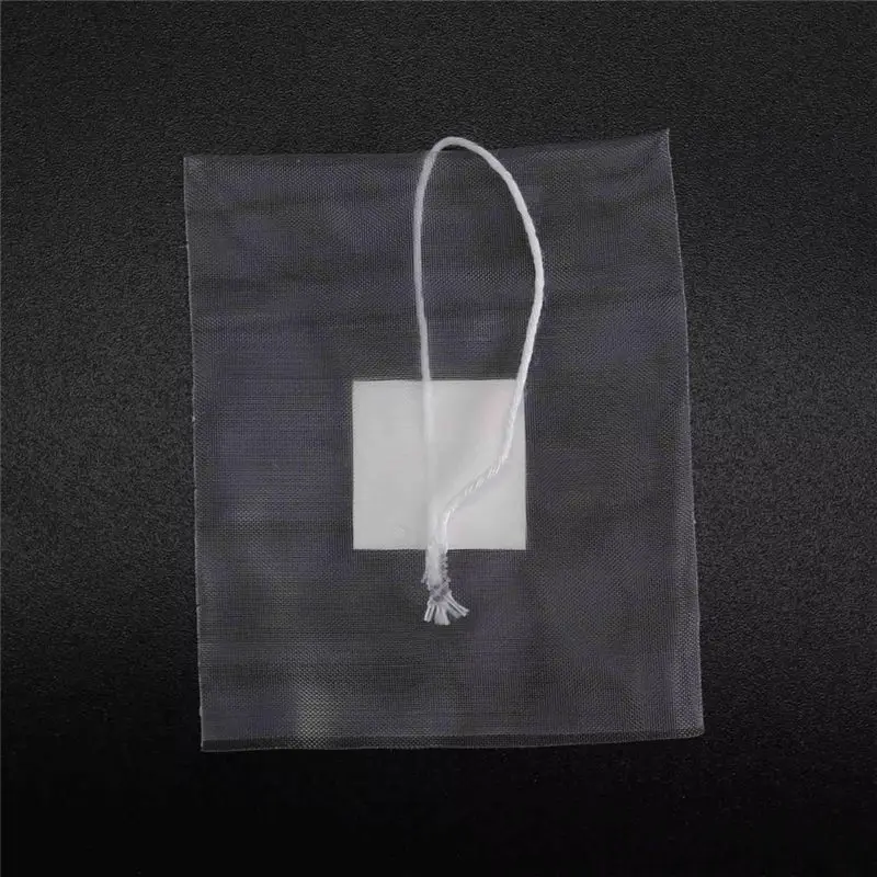 Image 3: ABUH - Nouveaux sachets de thé pyramidaux en nylon de 5,8 x 7 cm, 500 pièces, avec étiquette à cordon unique, sachets de thé vides transparents