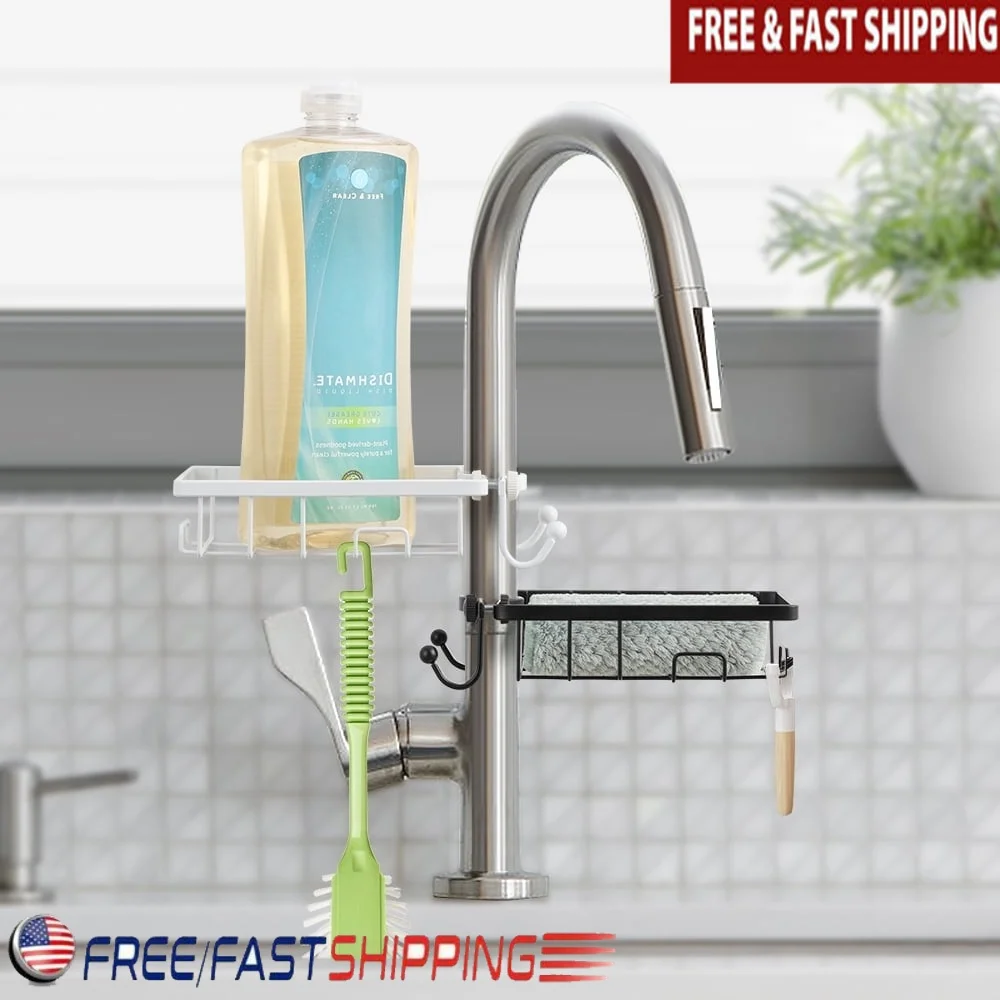 

2 упаковки, держатель для губки для раковины, органайзер для душа, стеллаж для хранения, полка для ванны, губки, принадлежности для мытья посуды, прочный, устойчивый к ржавчине