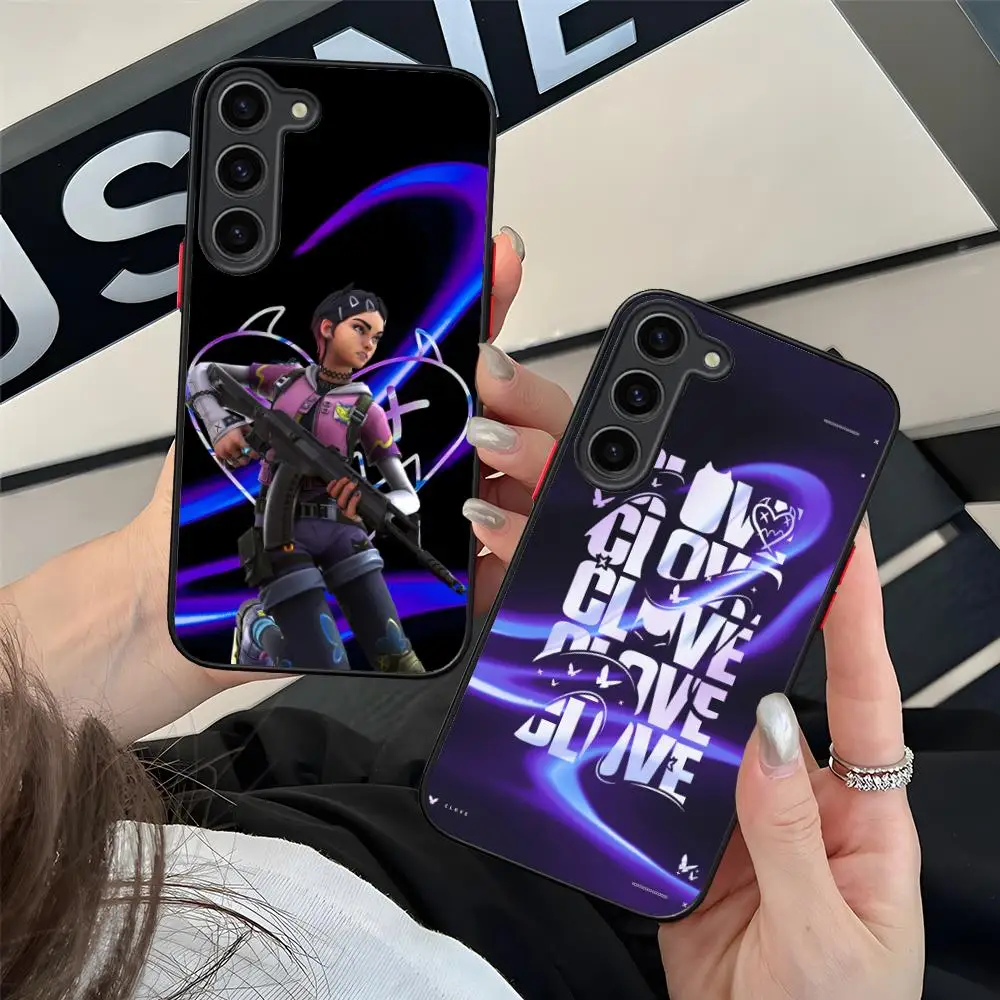 

Чехол для мобильного телефона Valorant Clove для Samsung Galaxy S25 S24 S23 S22 S21 Plus FE Ультрацветный силиконовый защитный чехол Pretty