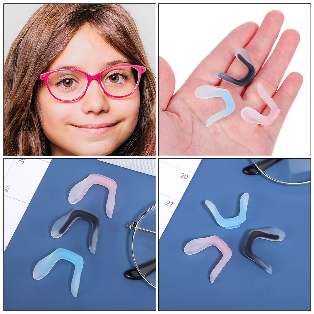 

3pcs Silicone Nose Pads Soft Anti Slip Eyeglass Sunglasses Clear Plastic Child Friendly Glasses Nose Cushions Long Lasting