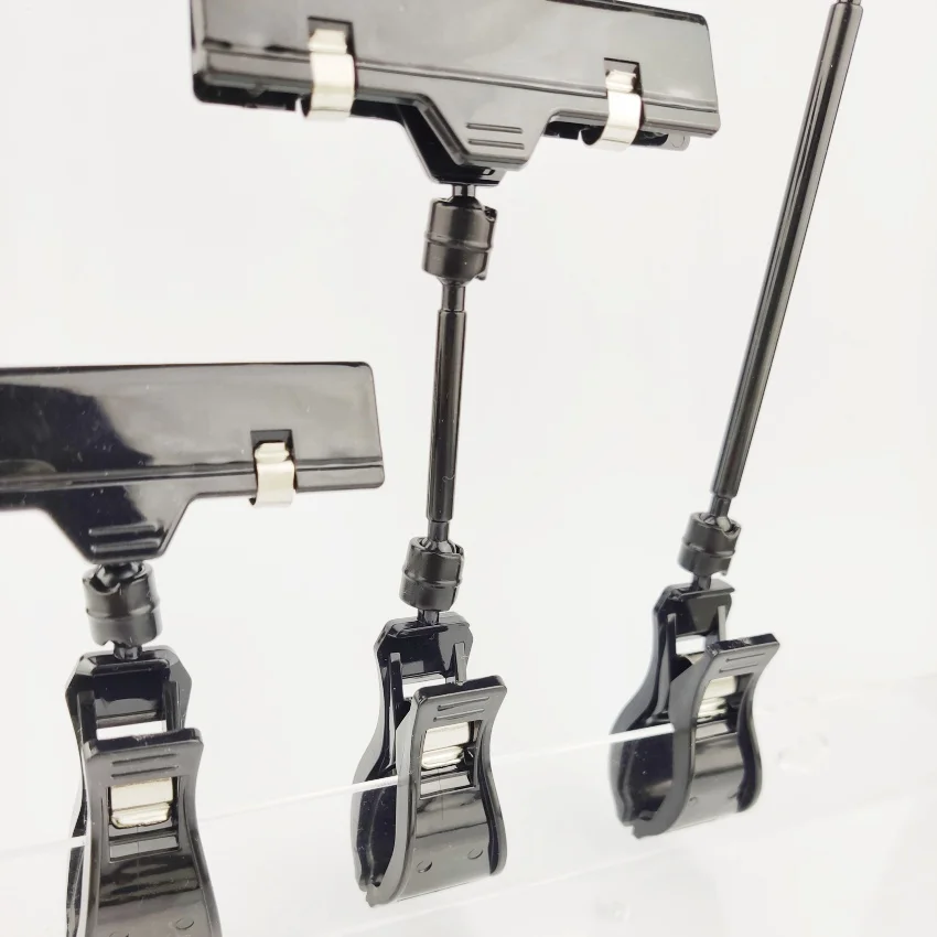 20 Buah Klip Tanda Tampilan Plastik POP Kertas Tanda Kartu Label Harga Tempat Tag Iklan Lapisan Karet Di Dalam