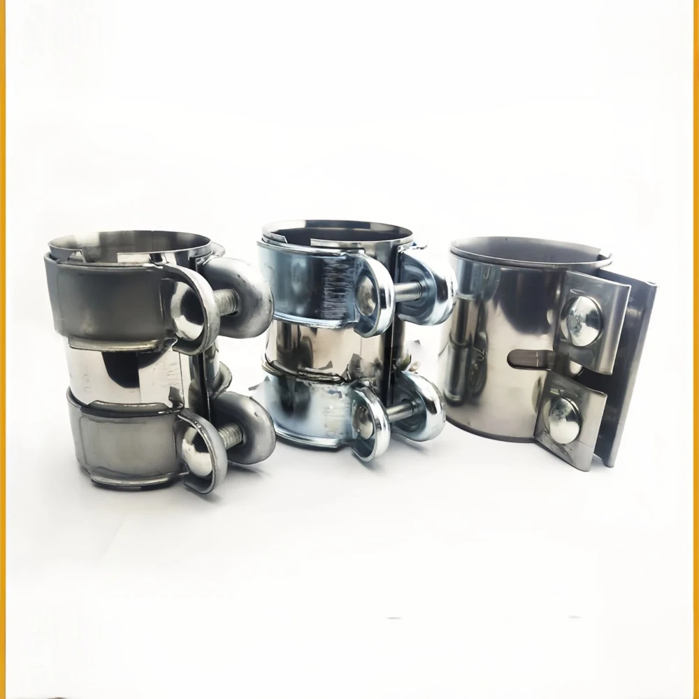 Universal Automotive Stainless Steel Standard Exhaust Pipe Reducer Connector Muffler Clamp Adapter Clip Sleeve Pipe Clamp40-65mm