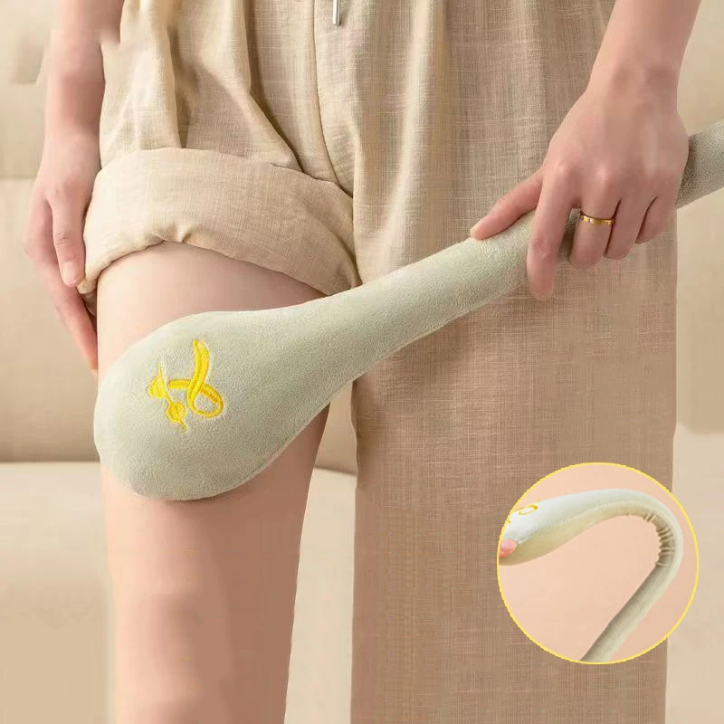 New Extended Back Massage Hammer Meridian Beat Stick High Elasticity Velvet Massage Pain Relief Slap Stick Massager