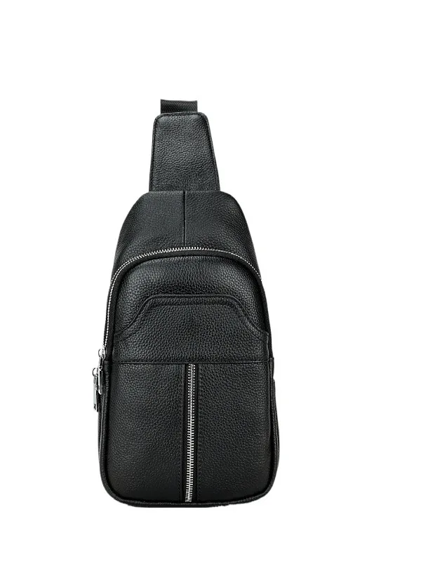 Men's Leather Chest Crossbody Bag - alternate angle