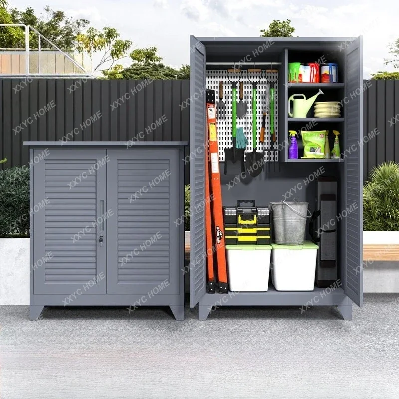 XX Pegboard Tool Cabinet Modern Courtyard School Cleaning Sundries Storage Cabinets Outdoor Garden Tool Furniture