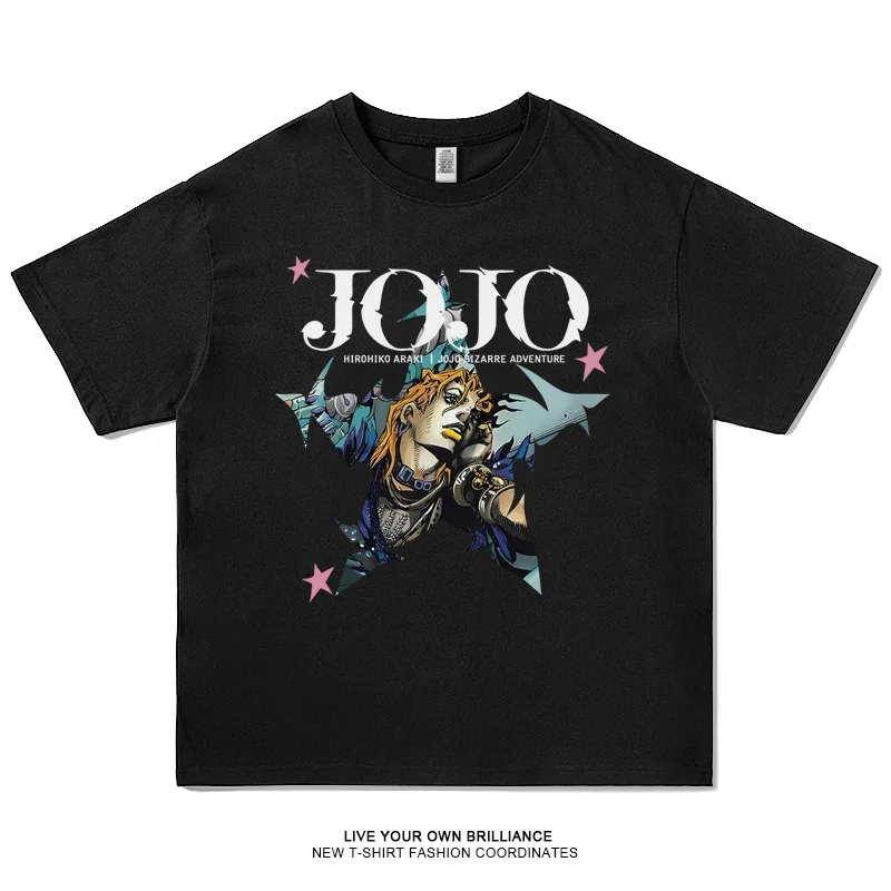 2026 Summer New Hot Japanese Anime JOJO's Fantastic Adventure Yuma Yoro Summer Jonny Jonas Cotton T-Shirt