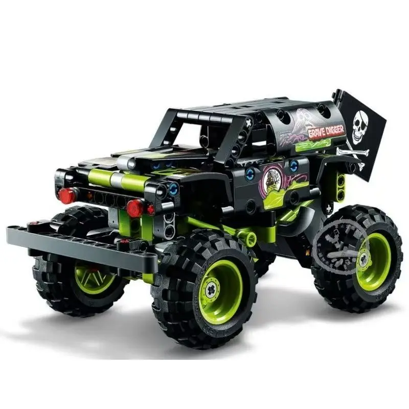 

2026 New monster off-road vehicle building block set 2-in-1 trolley children's toy boy Christmas gift