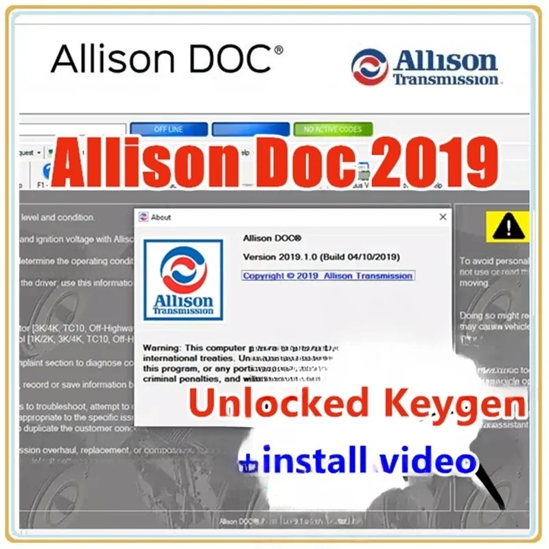 Keygen  Allison DOC 2019 + GEN5 File Transmission PC-Service Tool with keygen Can Work for NEXIQ Tool