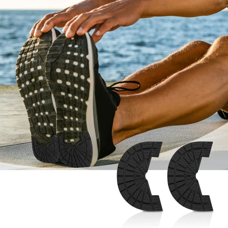 Self-Adhesive Thick Rubber Sole Protectors Anti-Slip Wear-Resistant Heel Pads Shoe Repair Inserts
