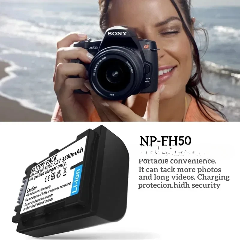 NP-FH50 for Sony NP-FH40 NP-FH30 and DSLR-A230 DSLR-A330 DSLR-A290 DSLR-A380 DSLR-A390 HDR-TG1E HDR-TG3 HDR-TG5/5V  Battery