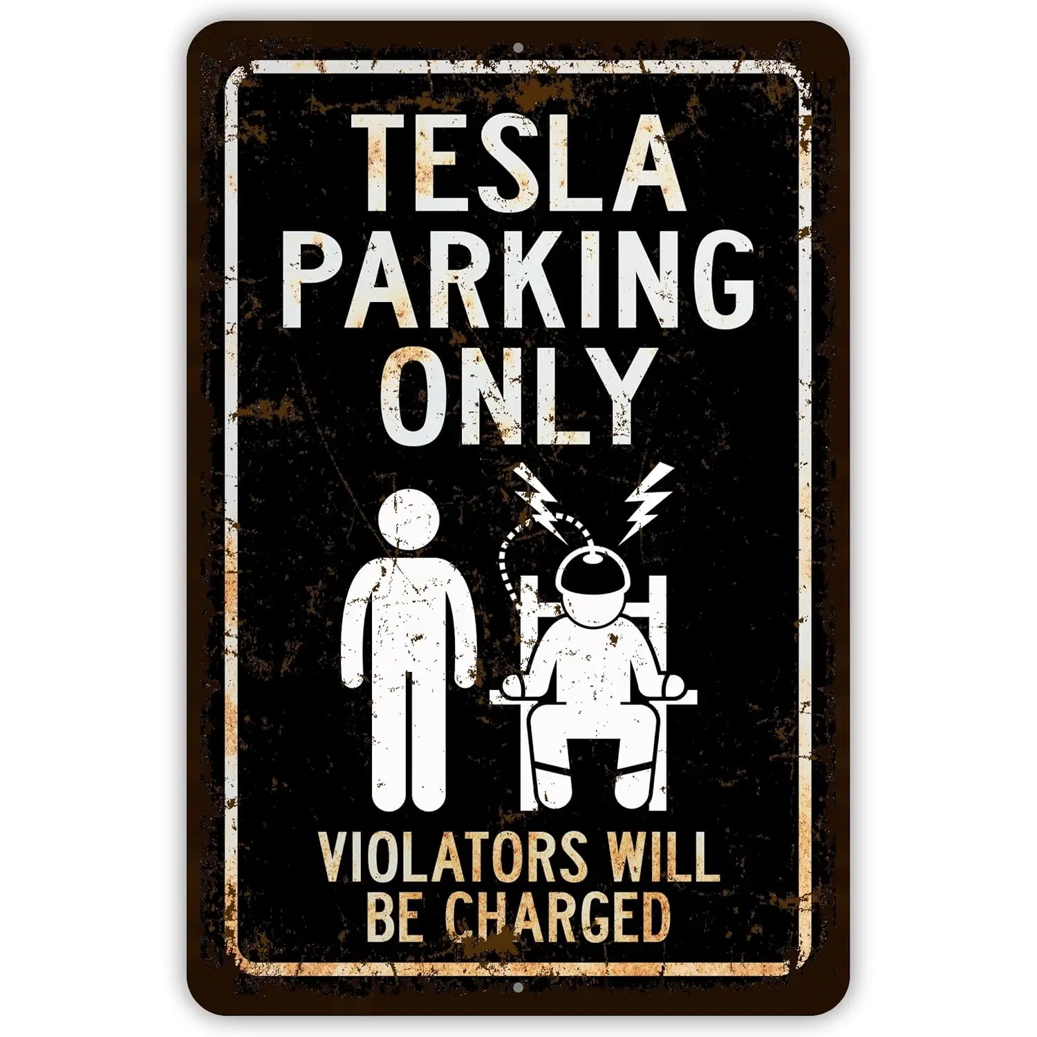 1v,Parking Only Sign, Violators Will Be Charged (3 Size Choices) Red, Blue, Black, or Gray-aluminum