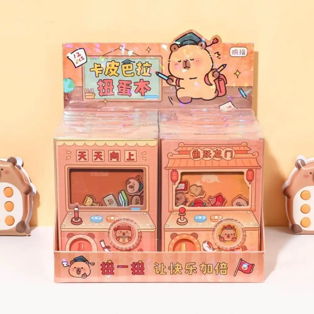 แบบพกพาสีหน้าภายใน Capybara โน้ตบุ๊ค Gashapon Mahines น่ารัก Notepad ขนาดเล็กไดอารี่การ์ตูนสแควร์การเขียน Pad Office