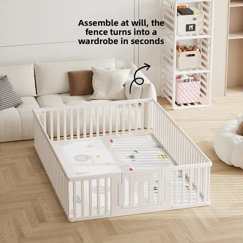 Baby Playpen Guardrail Integrated Adjustable Cabinet Nursery Indoor Home Playpen for Baby Home Children's Game Fence