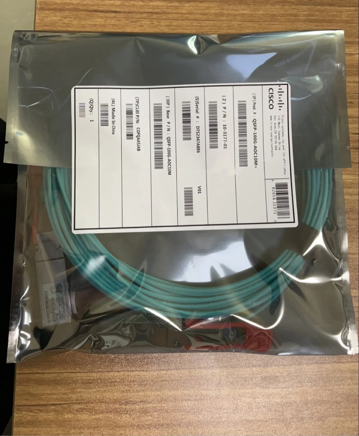 

CISC QSFP-100G-AOC10M 10-3177-01 оригинальный