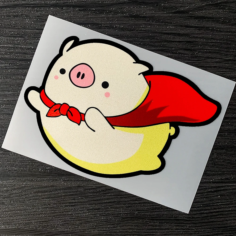 Flying Pig Motorcycle Decal Car Fuel Tank Helmet Reflective Waterproof Vinyl Decal Accessories for QJMOTOR CFMOTOR YAMAHA HONDA