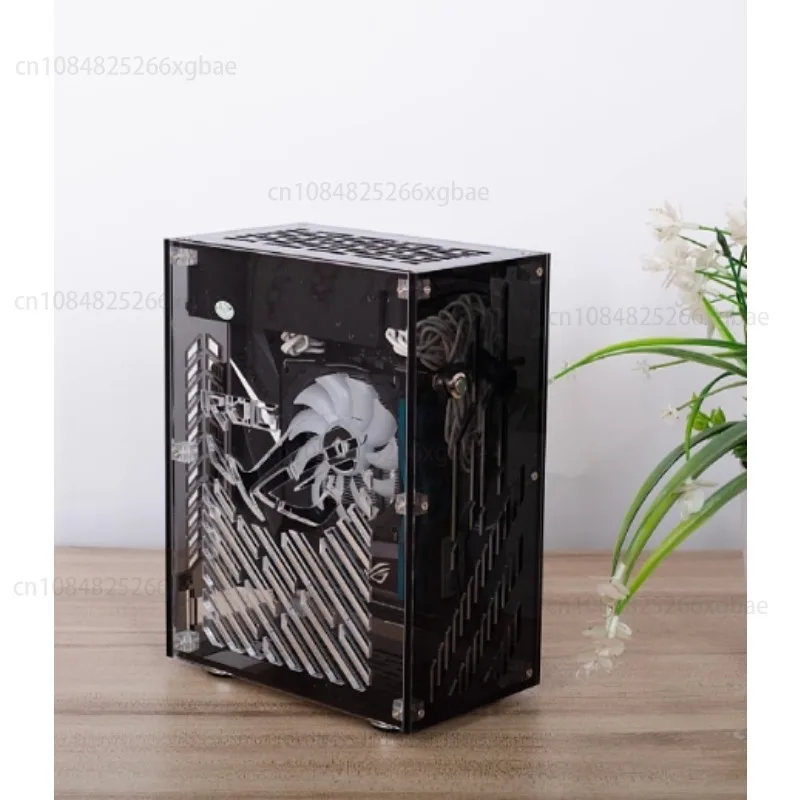 Semi-high ITX Compact DIY Mini Portable  Full Side Transparent Desktop Computer Small Host Case