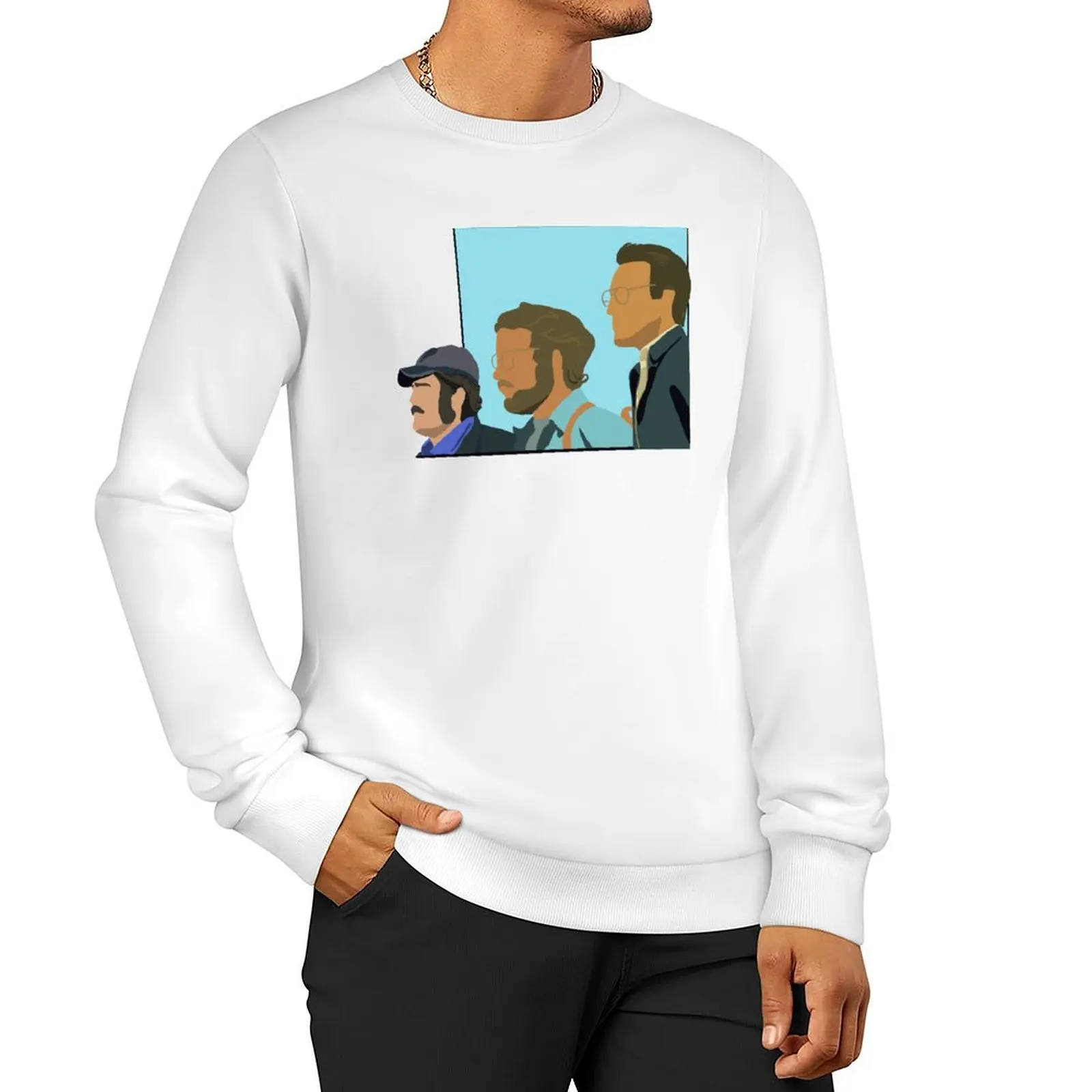 Jaws Silhouette Sweatshirt anime clothes anime clothing sweatshirts for men