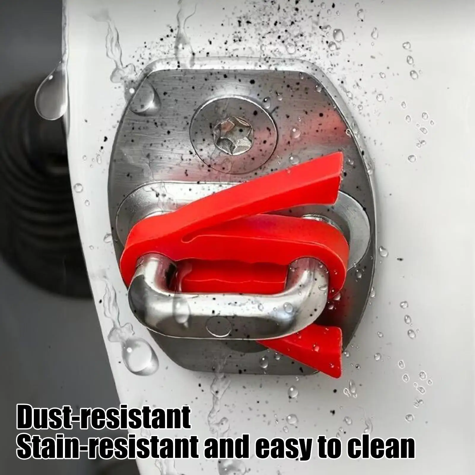 4pcs Car Door Lock Shock Pad Silicone Auto Door Lock Protection Cover Force Release Arm Design for Car Truck Door Latch