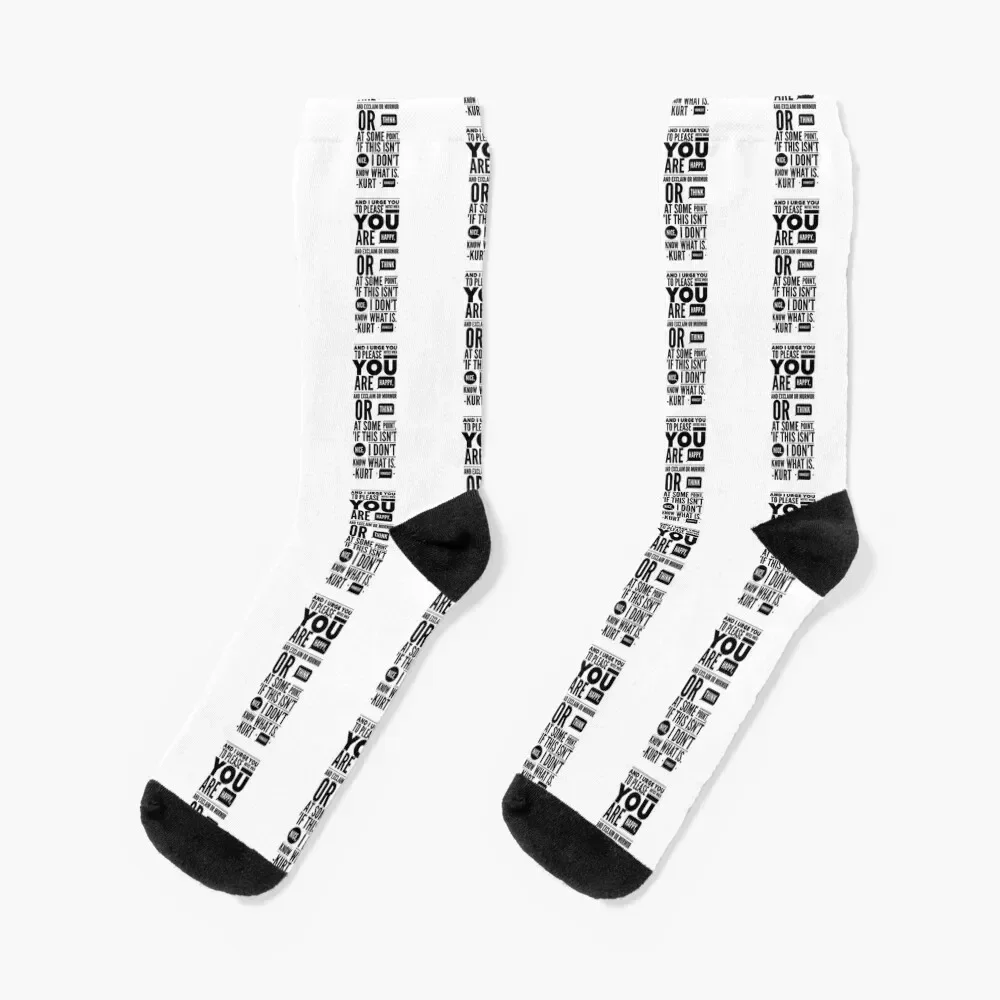 

Vonnegut Quote Socks floral kids Climbing designer brand Luxury Woman Socks Men's