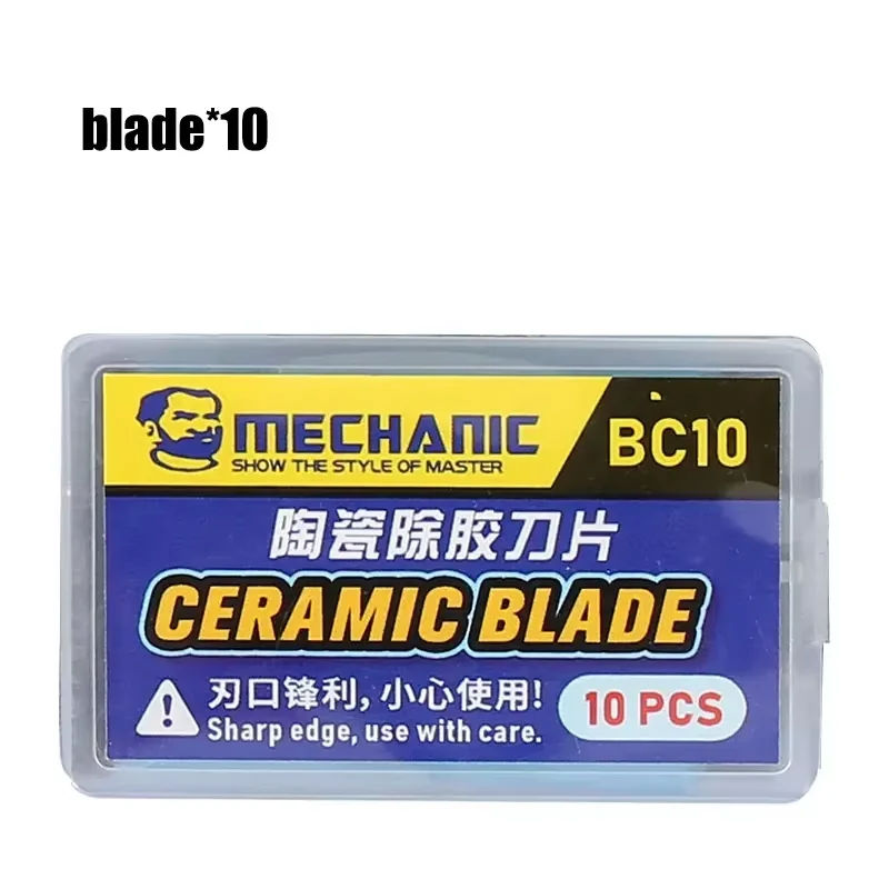 MECHANIC BC10S juego de cuchillas de cerámica para quitar pantalla, pegamento OCA para marco separado, pegamento para teléfono y CPU