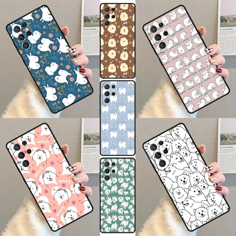 

Samoyed Puppy Phone Case For Samsung Galaxy S25 S23 S30 S21 S20 FE S24 S22 Ultra Note 10 20 Plus Silicone Cover lite