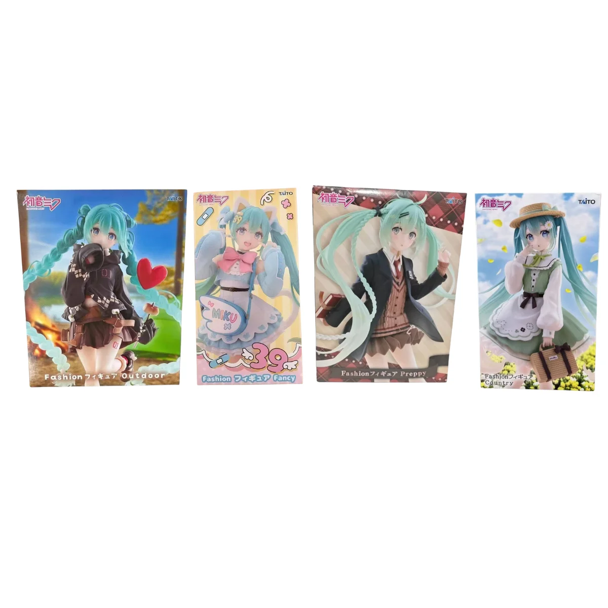 

Оригинальная коллекционная фигурка Hatsune Miku от Taito, версия Fancy Ver 39 Preppy Outdoor Country, модная аниме-фигурка, модель для коллекционеров