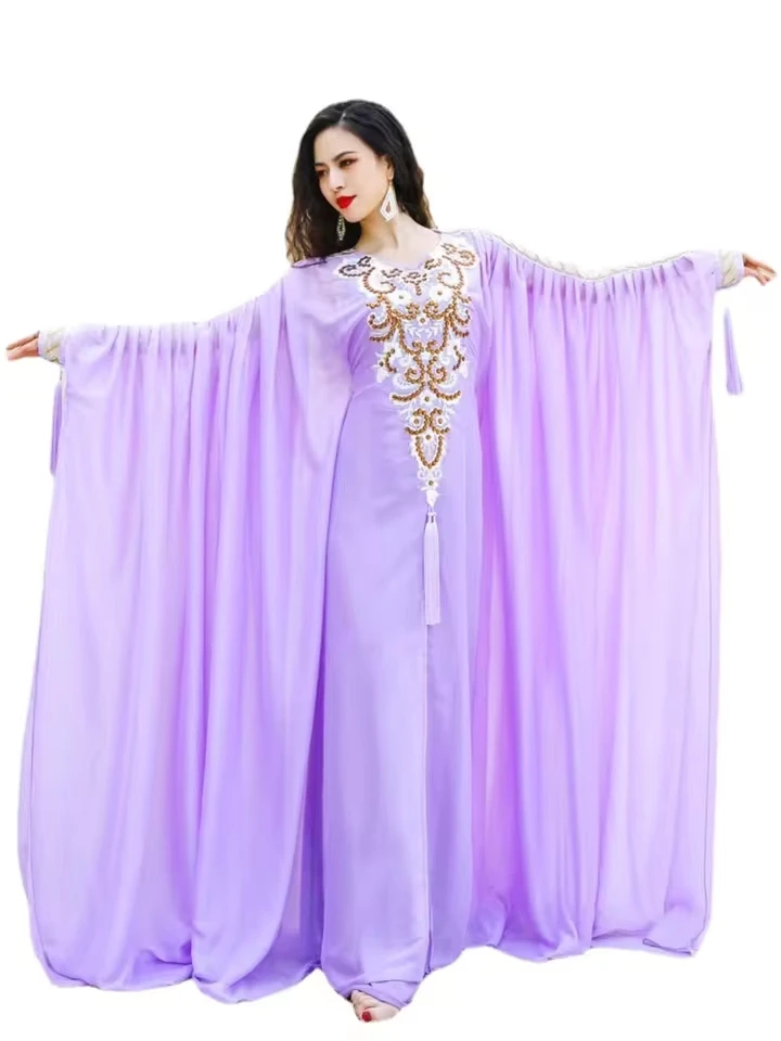 New Design Fringe Belly Dance Robe Elegant Flowy Style Perfect for Hair Flick Performance and Dance Stage Wear