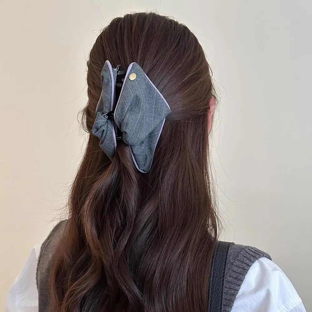 Набор аксессуаров для волос из серой полосатой ткани, квадратный шарф в стиле ретро, повязка для волос, темпераментная повязка на голову с хвостиком, модные резинки для волос на каждый день