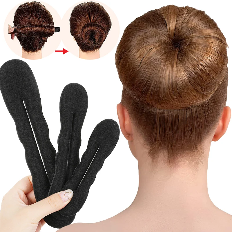 Sponge Hair Styling Tool Plastic Loop Curly Hair Maker Hair Scrunchie Headband Twist Donut Bun Curler Hairbands Hairstyle Tools