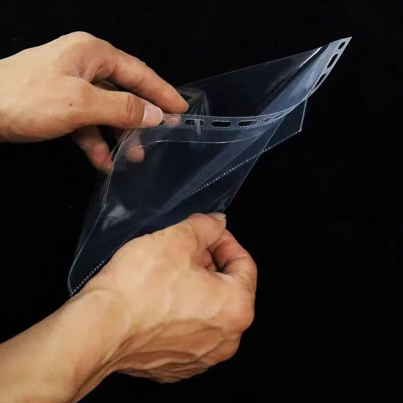 50Pcs/Lot...A6 Loose Leaf Bags Waterproof Document Filing Bags Envelope Binder Pouches Double Sided Bag Leaf Filing Bags