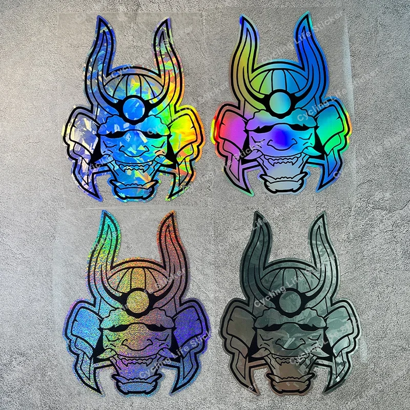 

1 шт., привлекательная виниловая наклейка на шлем самурая с эффектом радуги-японской культуры Vibe для скейтбордов/ноутбуков/телефонов/автомобилей