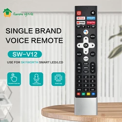New SW-V12 Compatible Skyworth Voice Remote Control Replacement 536C-267A00-W010 536J-267A00-W000 Smart TV Voice Remote Control