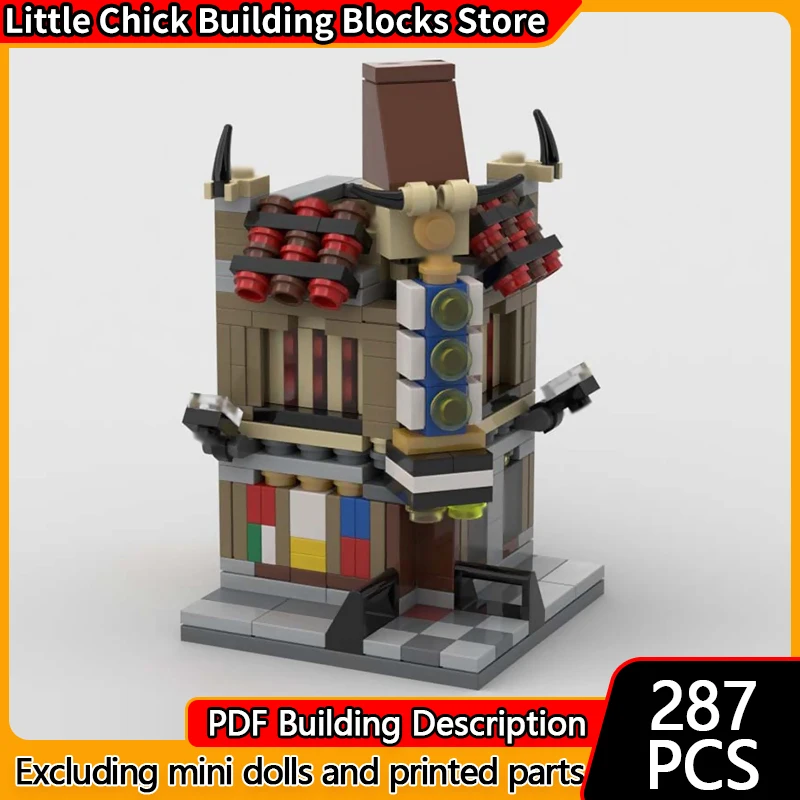 

Модель City Street View MOC, строительные кирпичи, мини-разручный кинотеатр, модульная технология, детские праздничные подарки, сборные игрушки, костюм