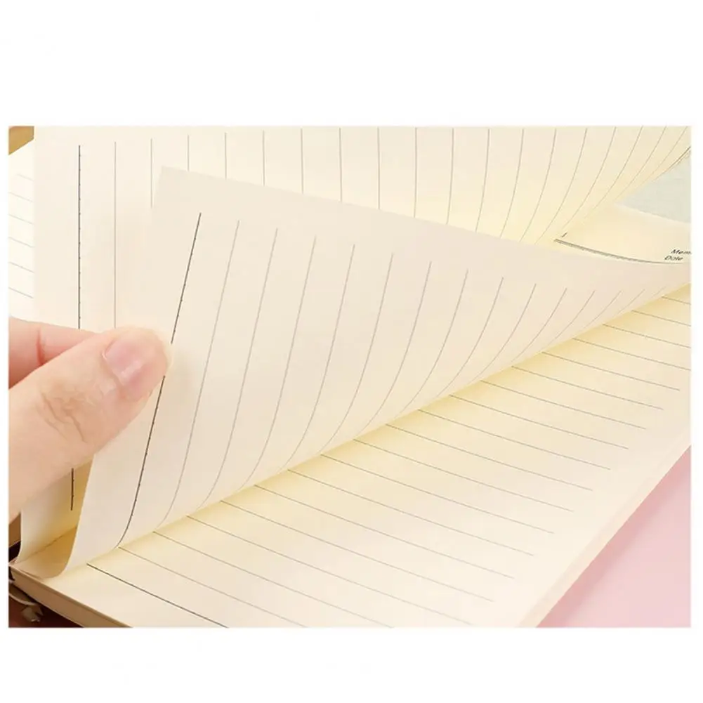 Loose-leaf Notebook Macaron Color Imitation Leather Student Planner Small Size Monthly Weekly Academic Organizer Mini Pocket