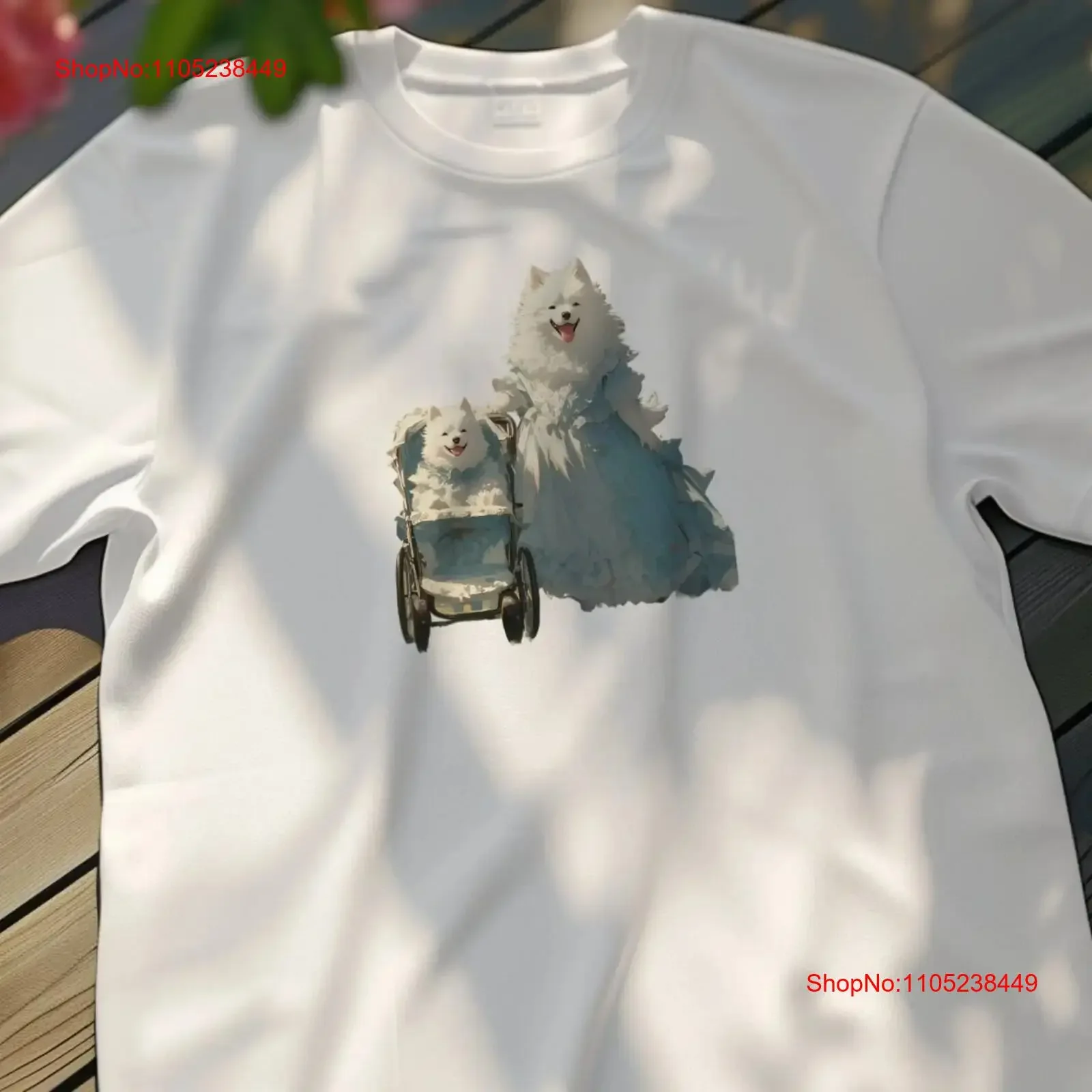 Samoyed Dog Mom and Daughter T Shirt Mother's Day Cute Lover Women's Fashion Unique Mommy Me Apparel vintage Washed homme